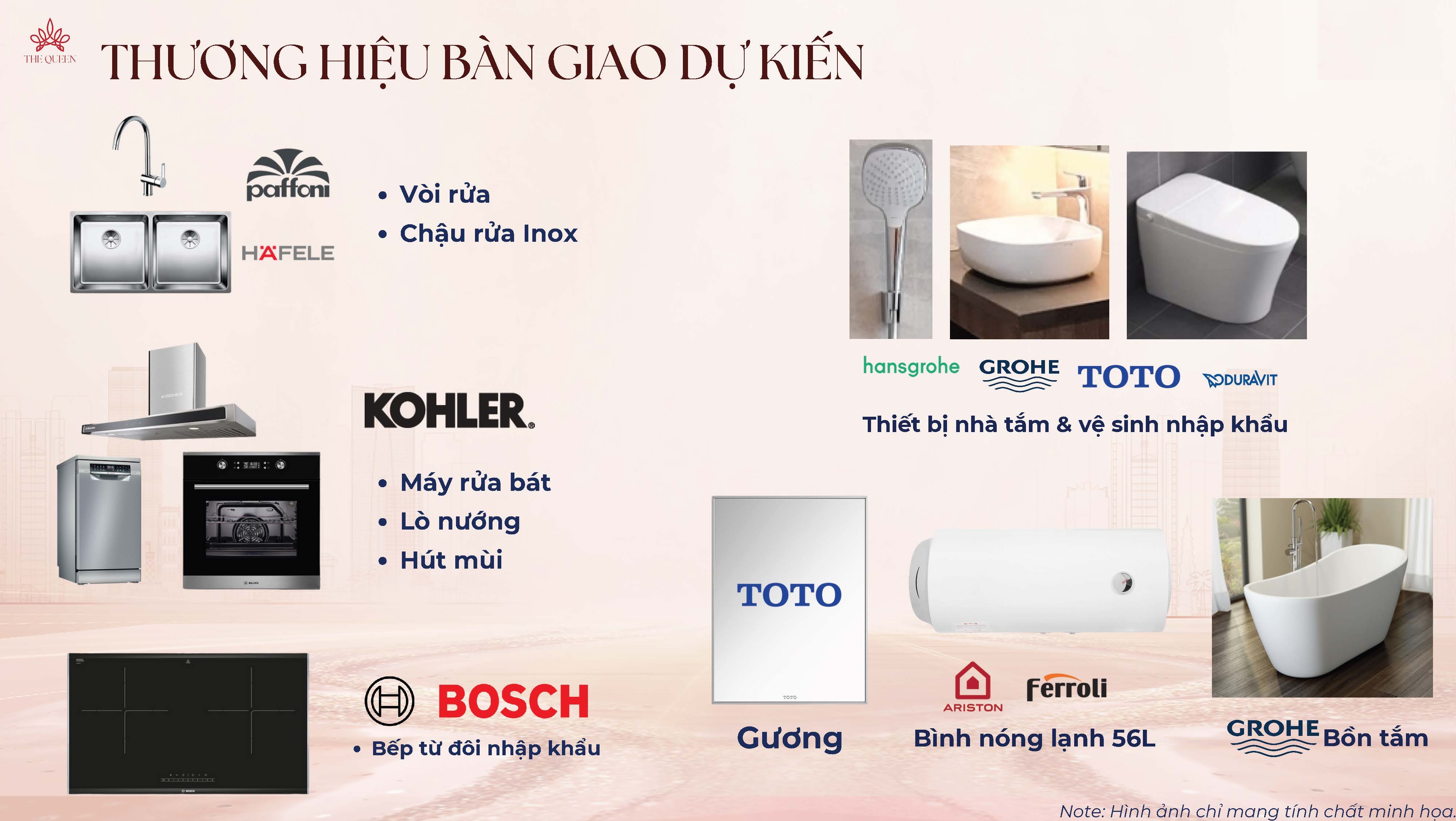 danh mục bàn giao full liền tường dự án chung cư The Queen_