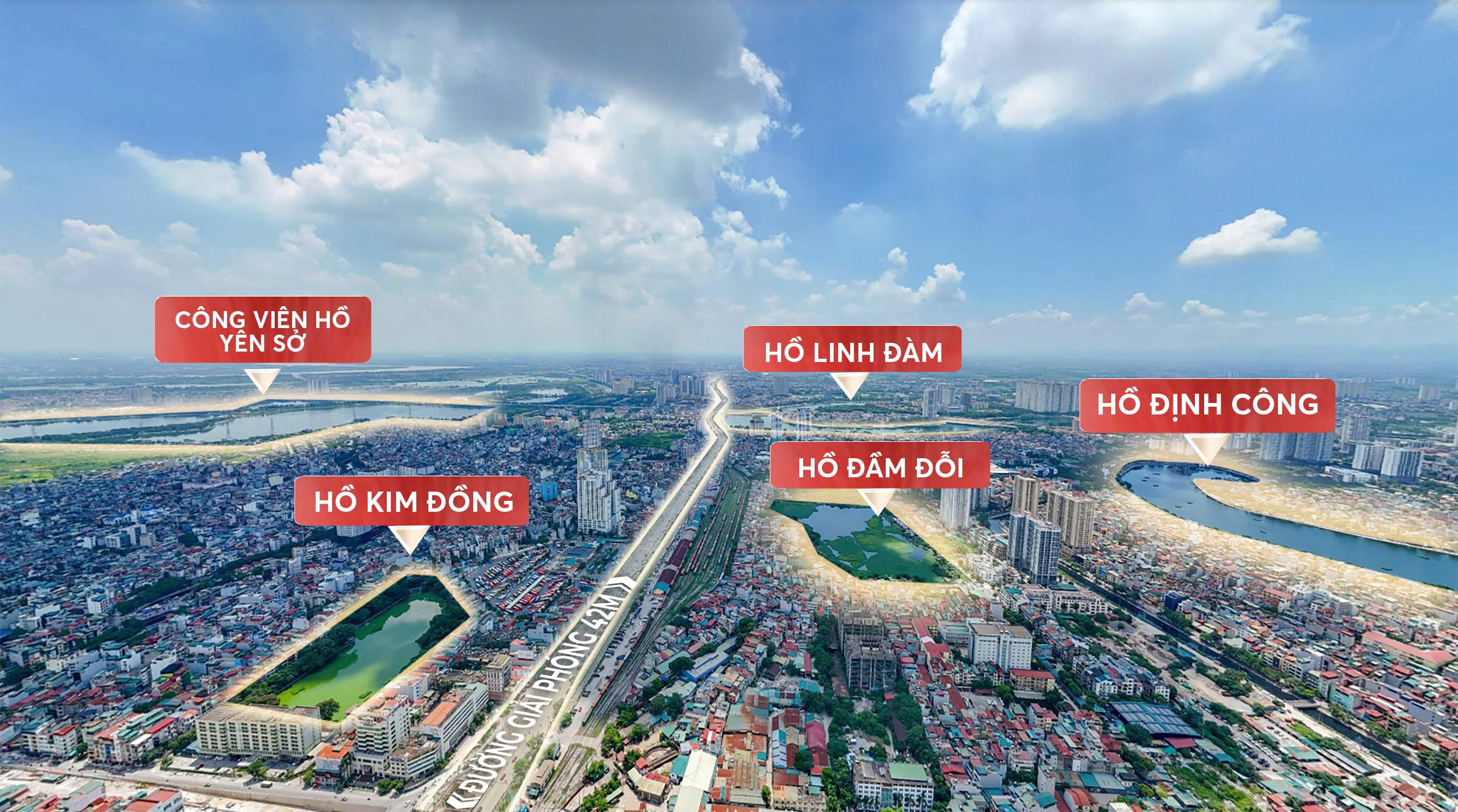 view dự án chung cư the queen 360 giải phóng