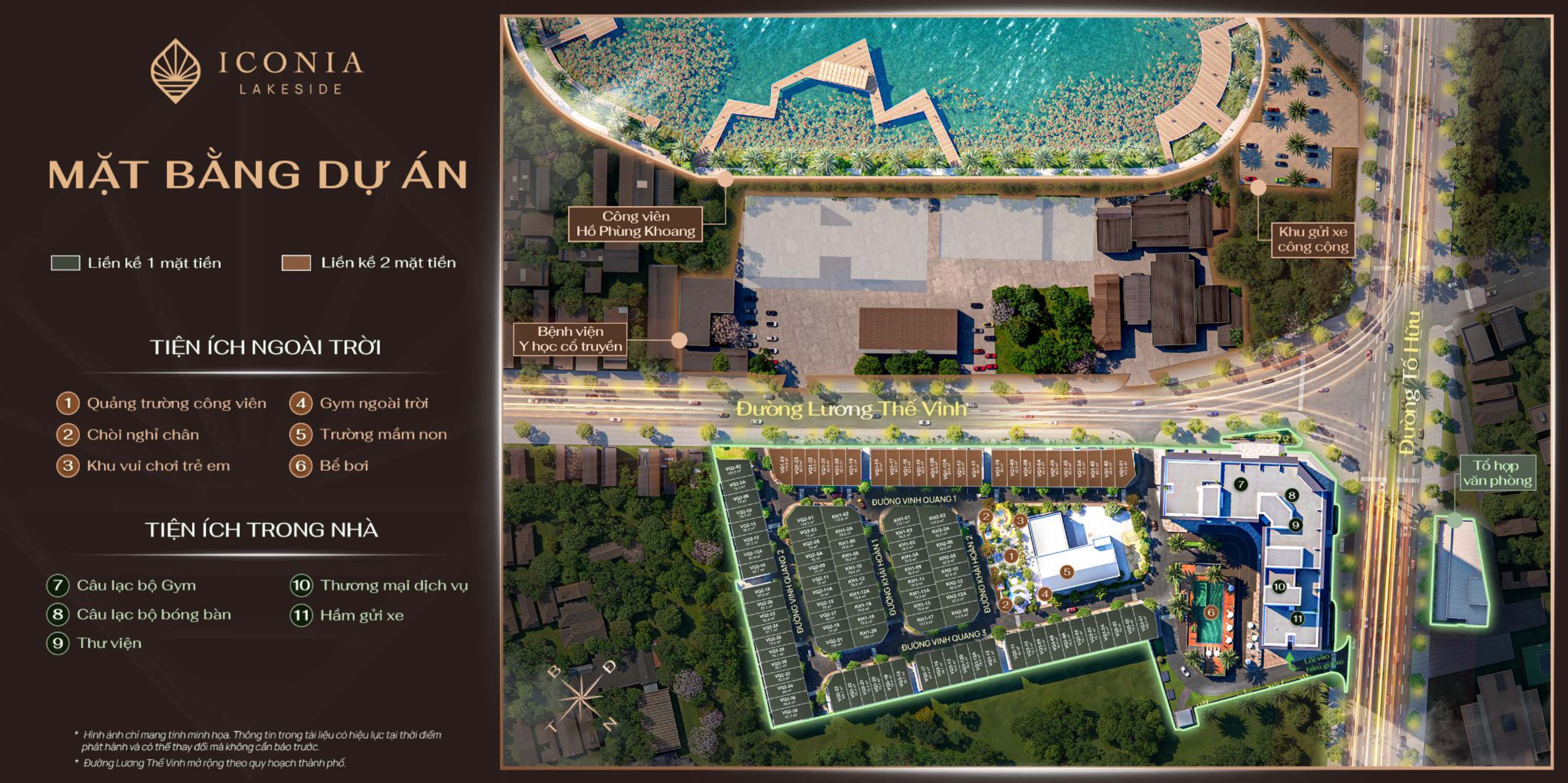 Mặt bằng dự án iconia lake side dự án 54 Tố Hữu