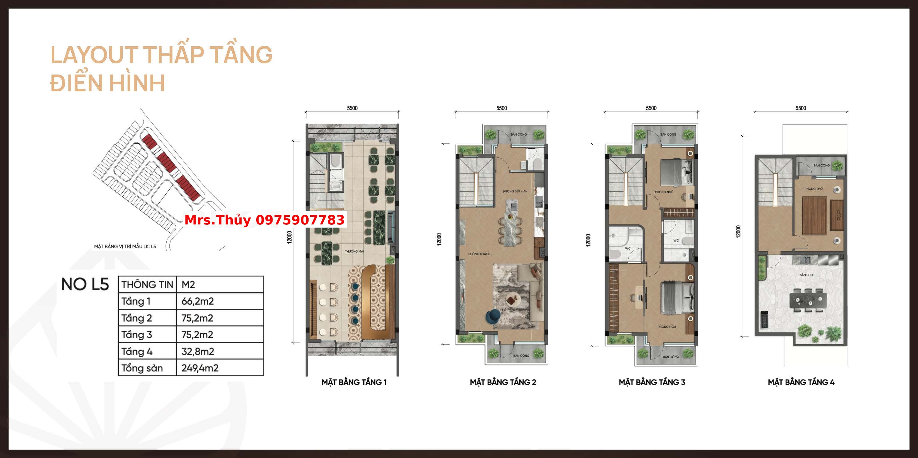 Mặt bằng thiết kế liền kề iconia lakeside - Mipec 54 Tố Hứu 2