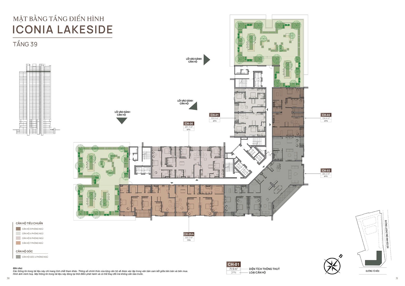 Mặt bằng tầng 39 dự án inonia lakeside Mipec 54 Tố Hữu