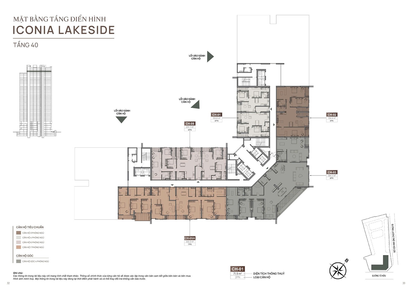 Mặt bằng tầng 40 dự án inonia lakeside Mipec 54 Tố Hữu