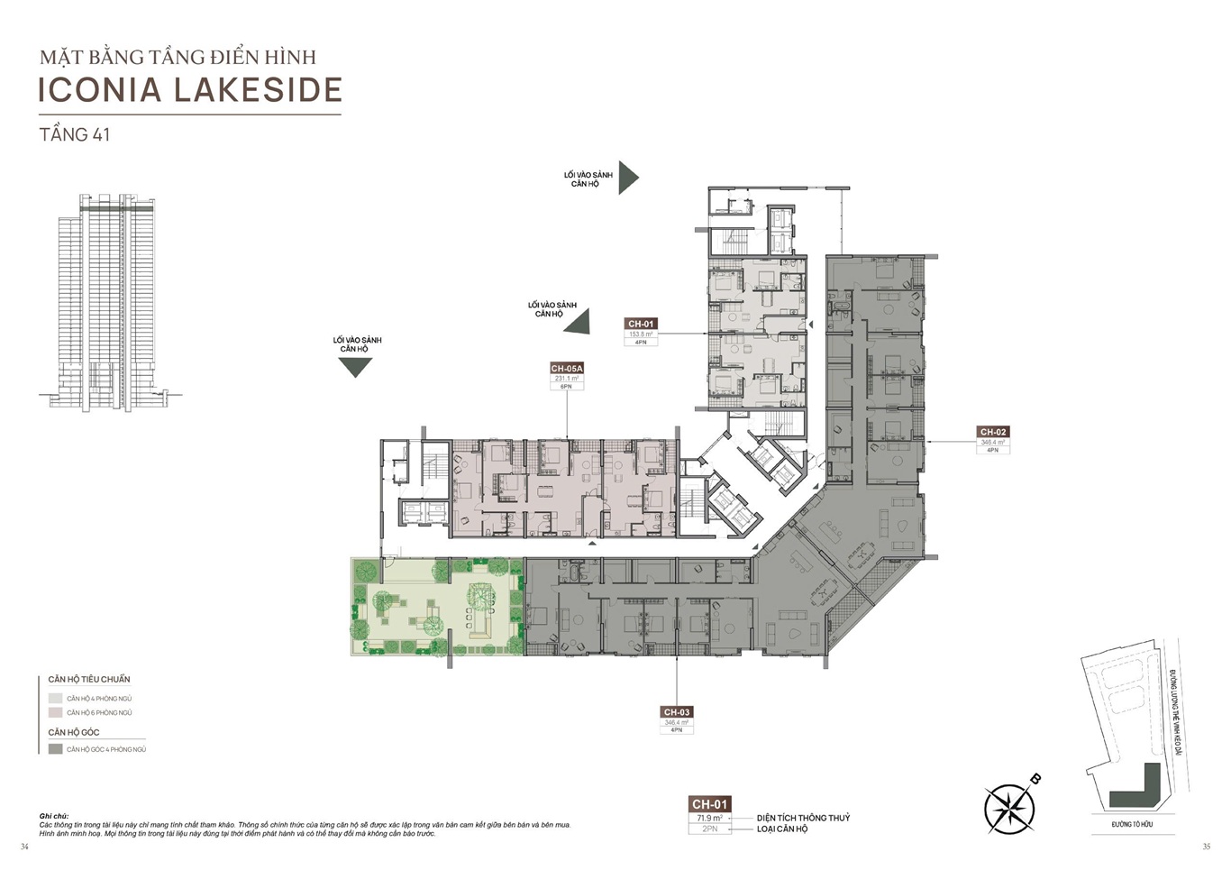 Mặt bằng tầng 41 dự án inonia lakeside Mipec 54 Tố Hữu