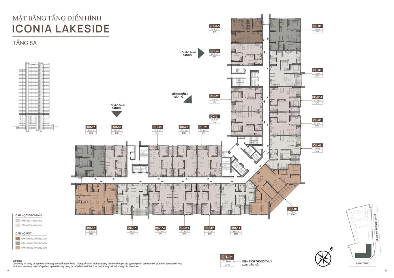 Mặt bằng tầng 8A dự án inonia lakeside Mipec 54 Tố Hữu