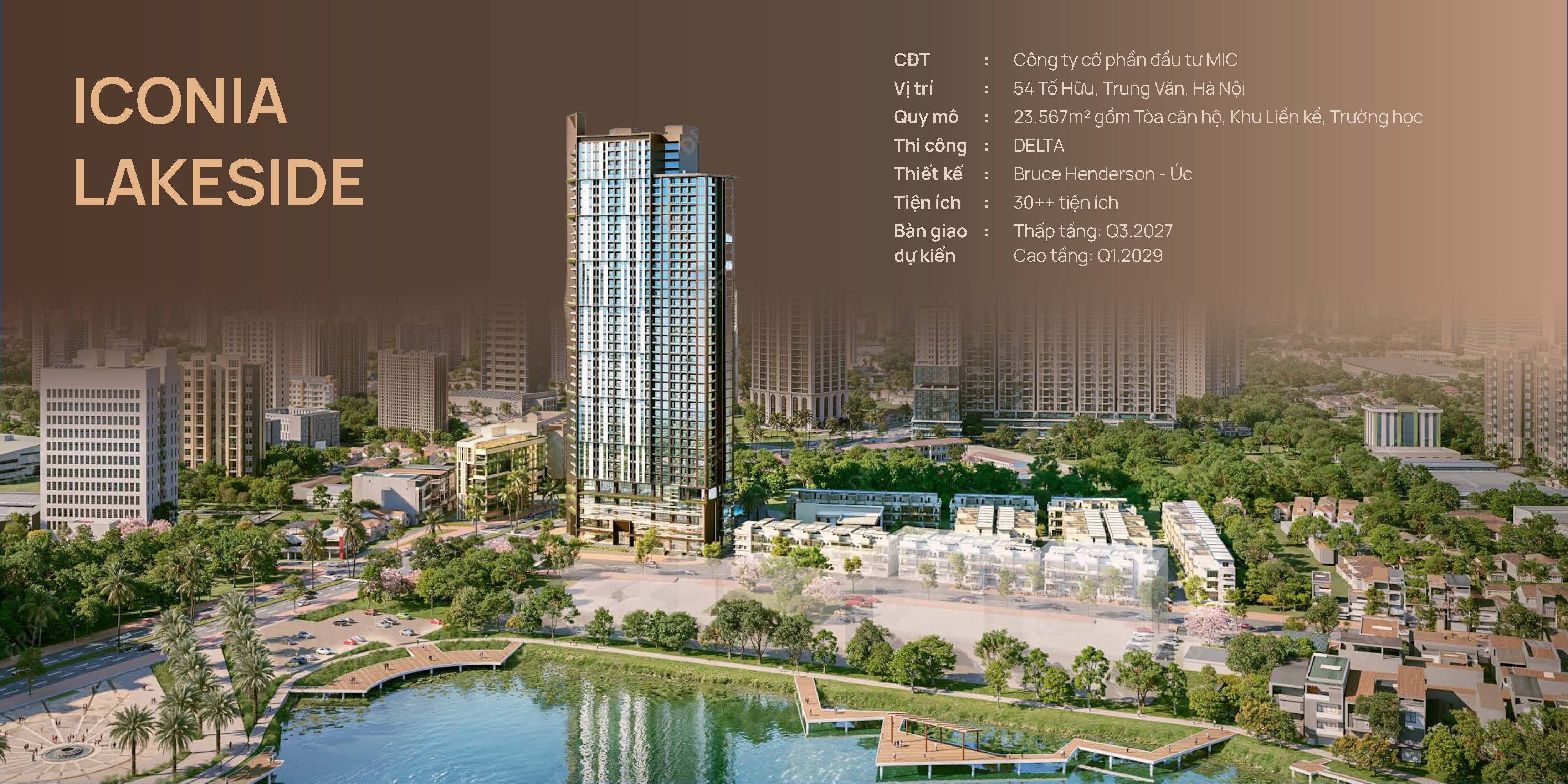PHỐI CẢNH CHUNG CƯ ICONIA LAKESIDE MIPEC 54 TỐ HỮU