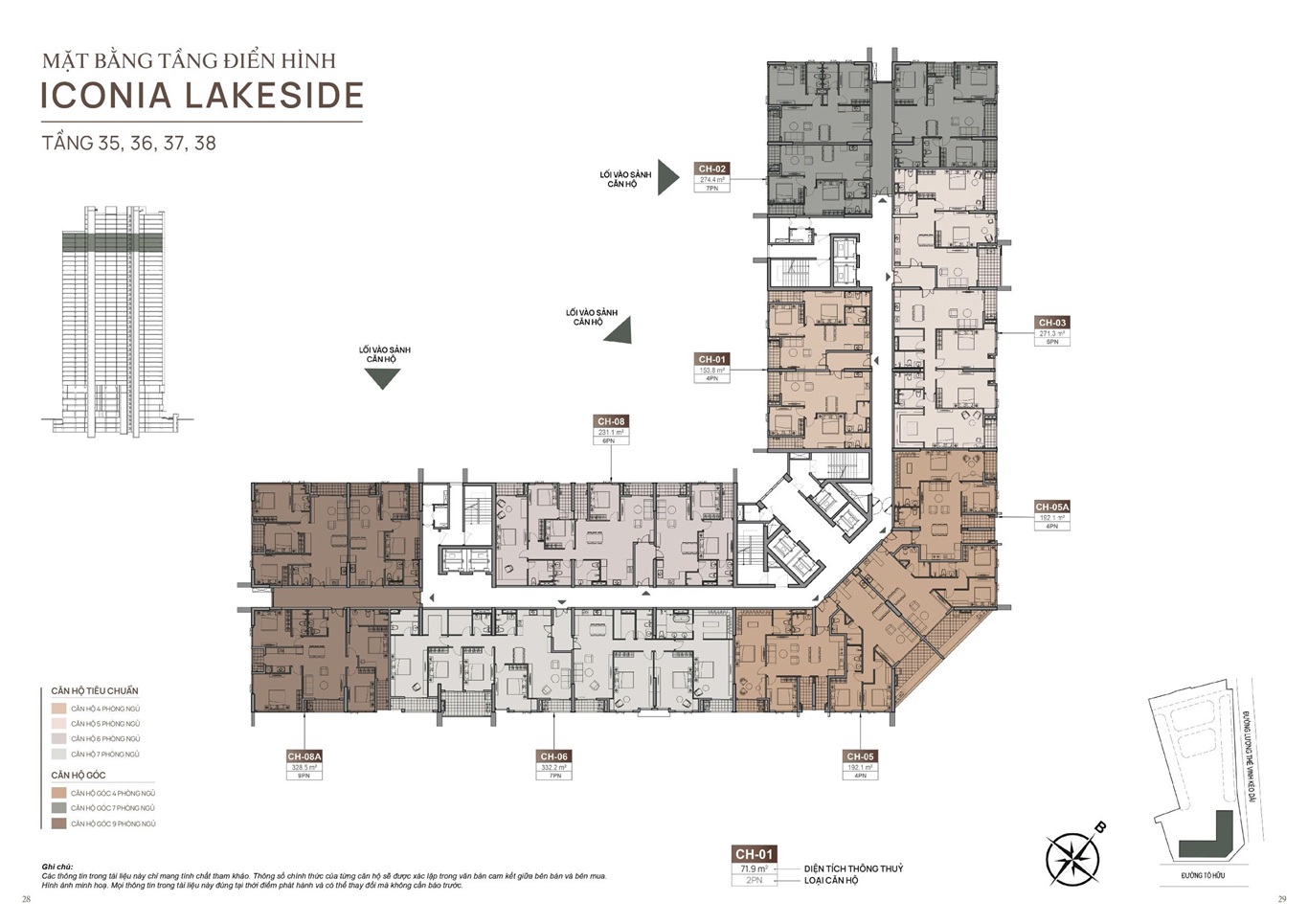 mặt bằng tầng 35-36-37-38 dự án inonia lakeside Mipec 54 Tố Hữu