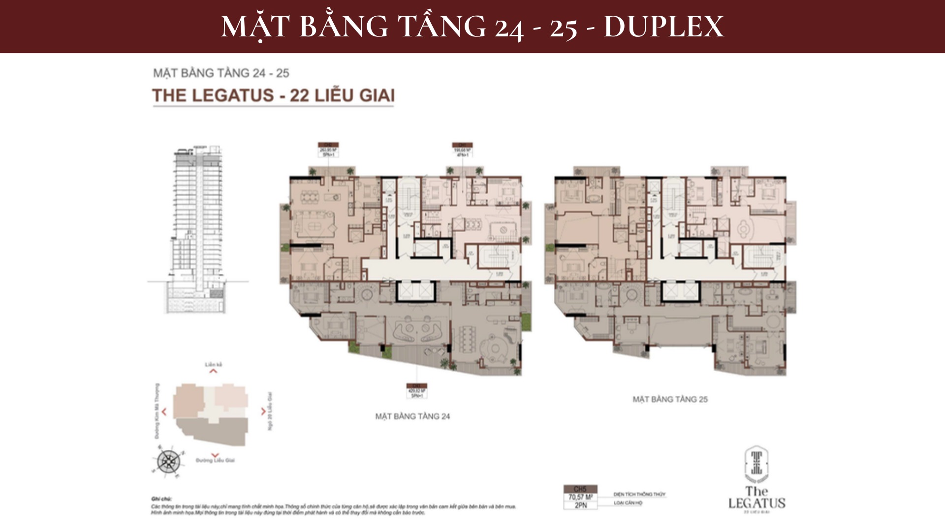 Mặt bằng Duplex tầng 24–25