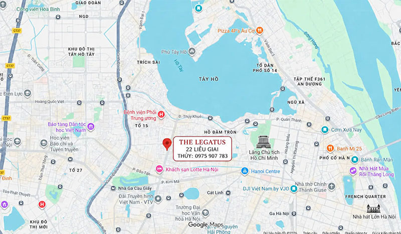 Bản đồ vị trí dự án The Legatus 22 Liễu Giai