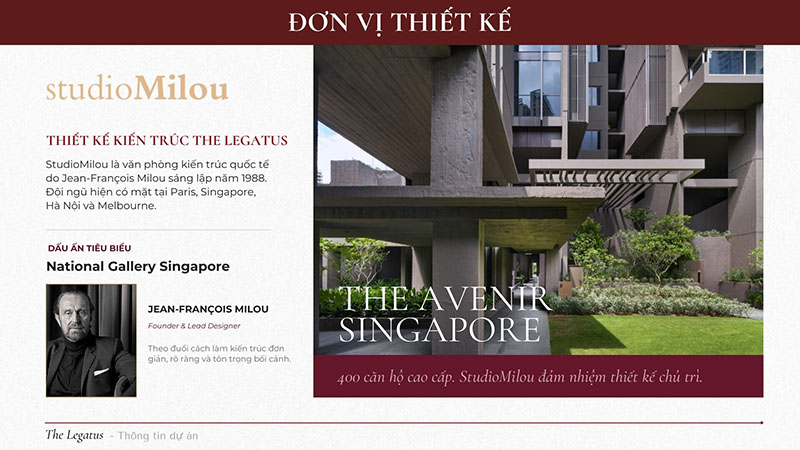 Đơn vị thiết kế dự án The Legatus